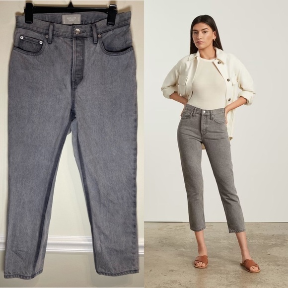 Everlane The 90’s Cheeky Crop Jeans Grey Size 28 - Picture 1 of 7